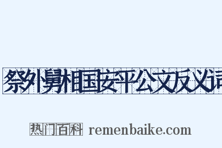 祭外舅相国安平公文反义词是什么意思的图片